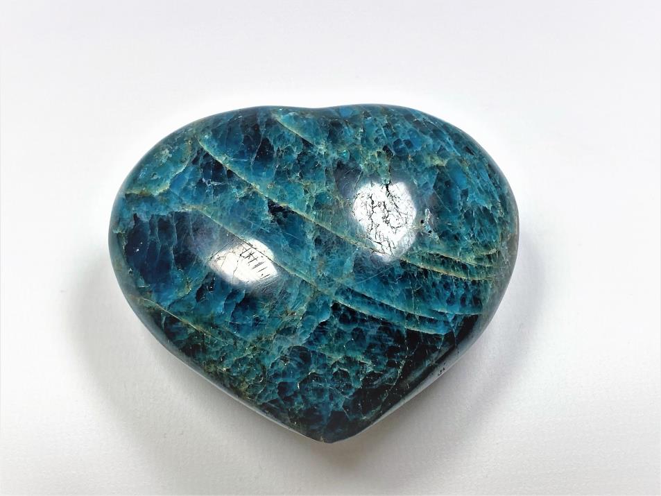 Blue Apatite Crystal Heart Large 8cm