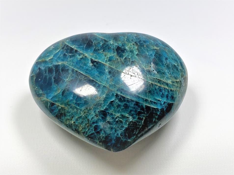 Blue Apatite Crystal Heart Large 8cm