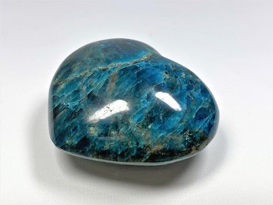 Blue Apatite Crystal Heart Large 8cm