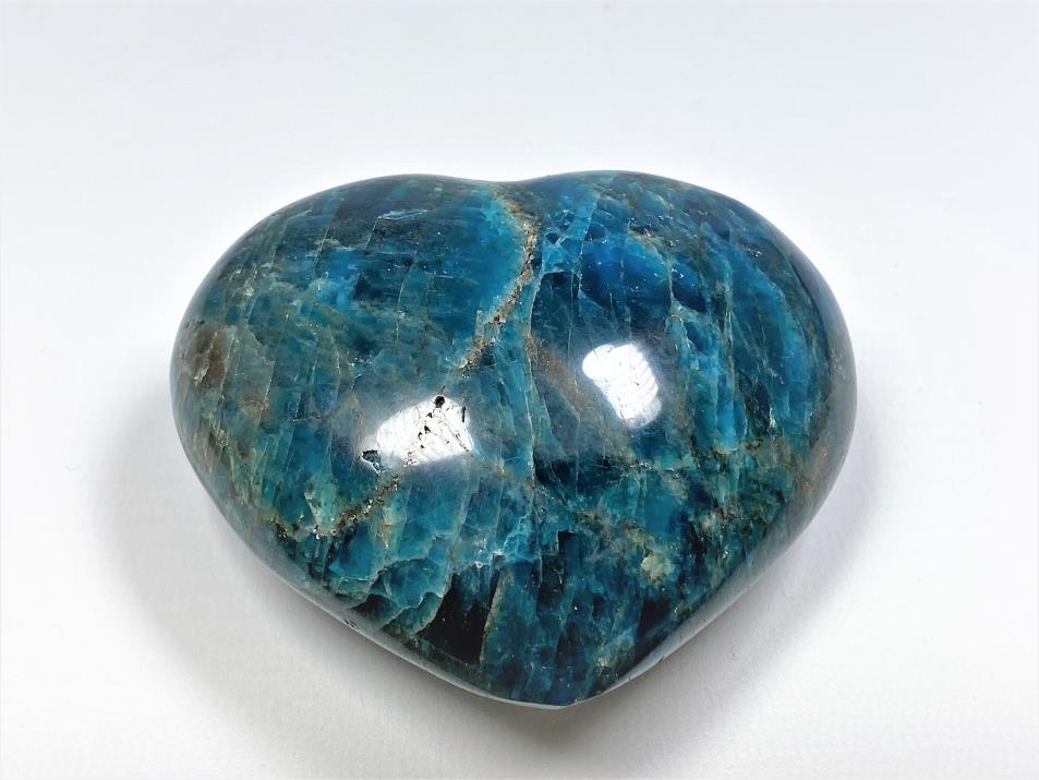 Blue Apatite Crystal Heart Large 8cm