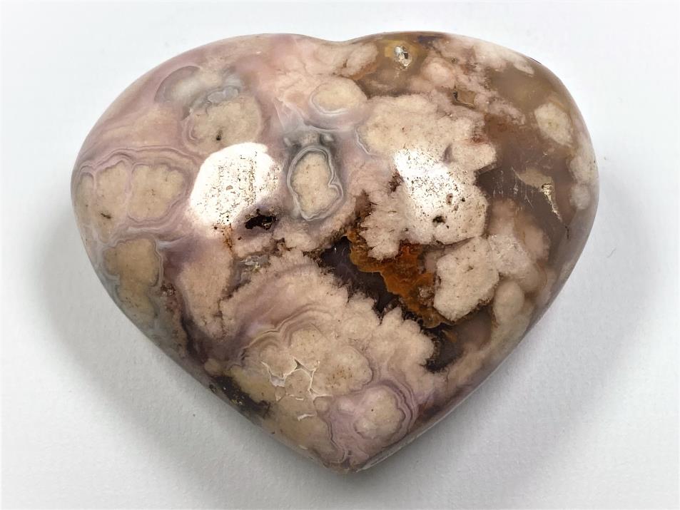 Cherry Blossom Agate Crystal Heart 6.7cm