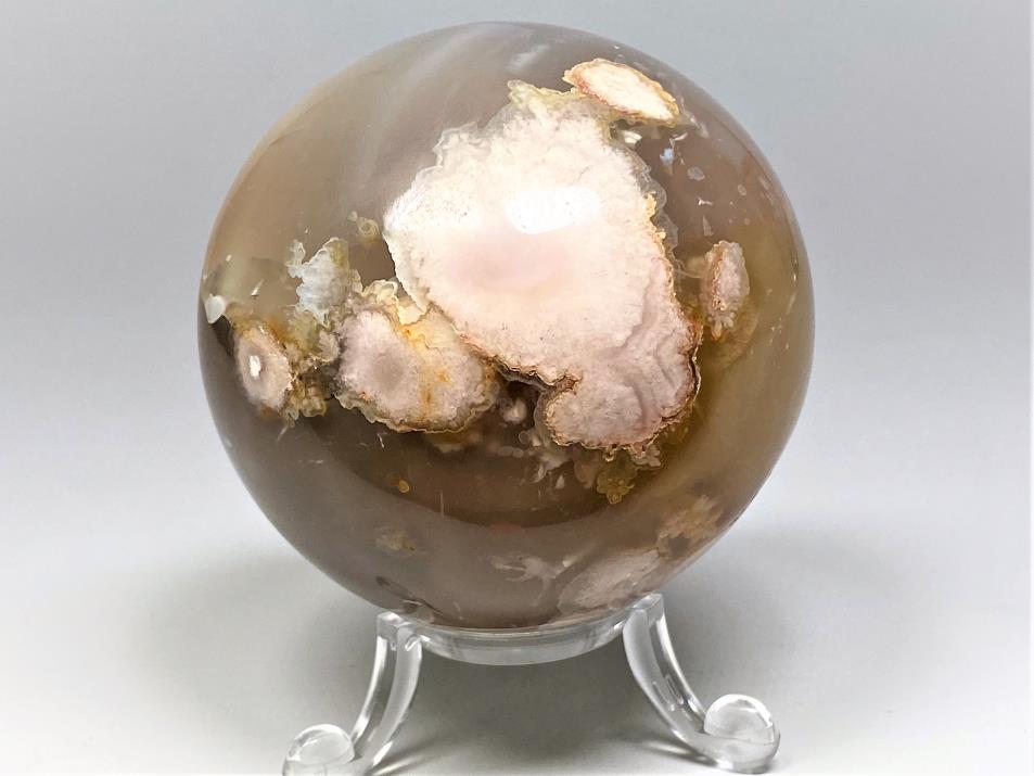 Cherry Blossom Agate Crystal Sphere 6.7cm