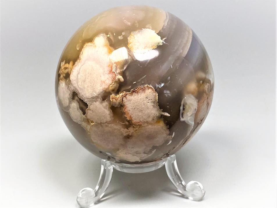 Cherry Blossom Agate Crystal Sphere 6.7cm