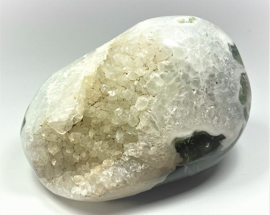 Druzy Moss Agate Crystal Freeform 10.6cm