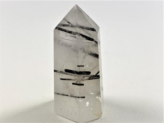 Quartz With Tourmaline Crystal Point 5.9cm