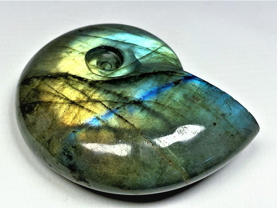 Labradorite Ammonite Crystal Carving 6cm