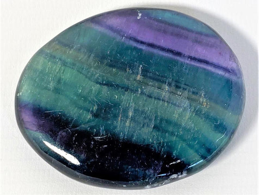 Rainbow Fluorite Crystal Pebble 6.6cm