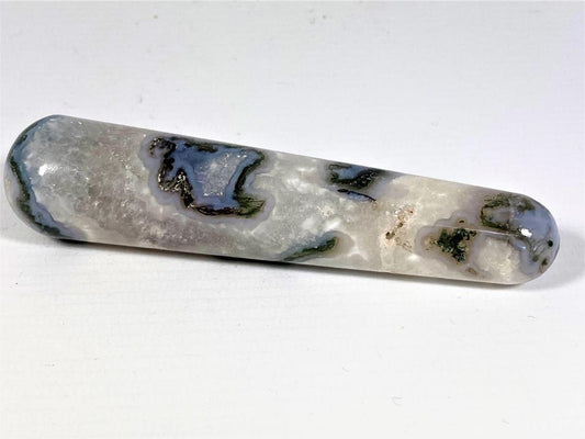 Moss Agate Crystal Massage Wand 11.2cm