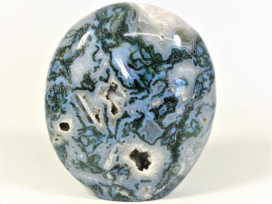 Druzy Moss Agate Crystal Freeform 10.8cm