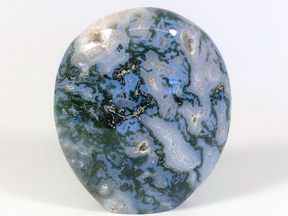 Druzy Moss Agate Crystal Freeform 10.8cm