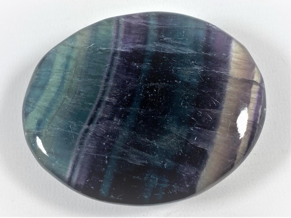 Rainbow Fluorite Crystal Pebble 7.7cm