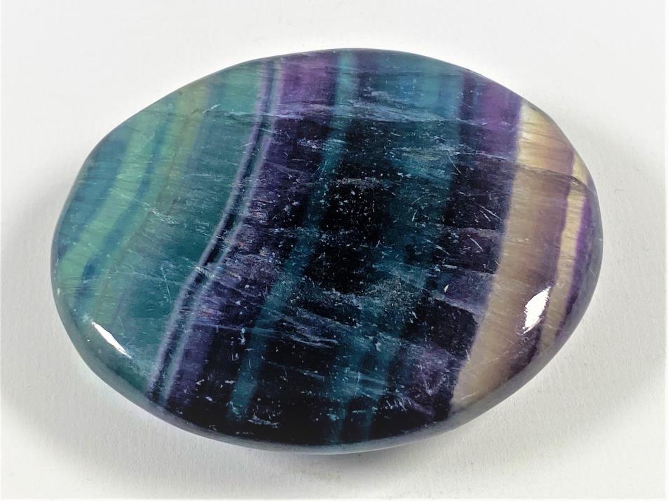 Rainbow Fluorite Crystal Pebble 7.7cm