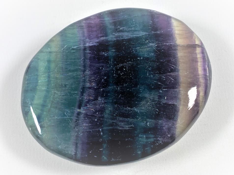 Rainbow Fluorite Crystal Pebble 7.7cm