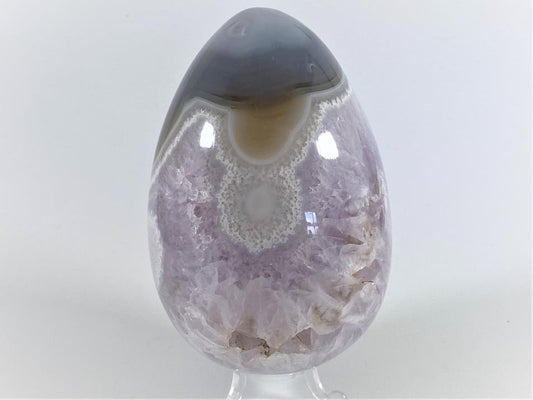 Amethyst Agate Crystal Egg Large 13.6cm