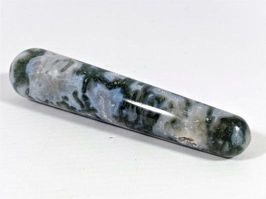 Moss Agate Crystal Massage Wand 11.6cm