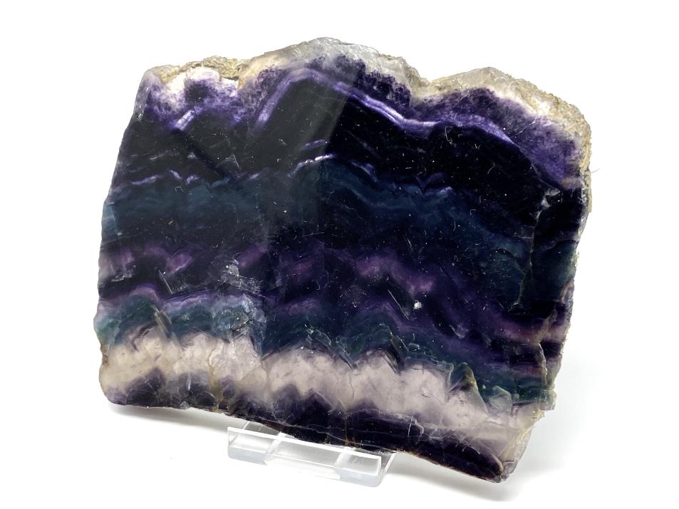 Rainbow Fluorite Crystal Slice Large 13.2cm