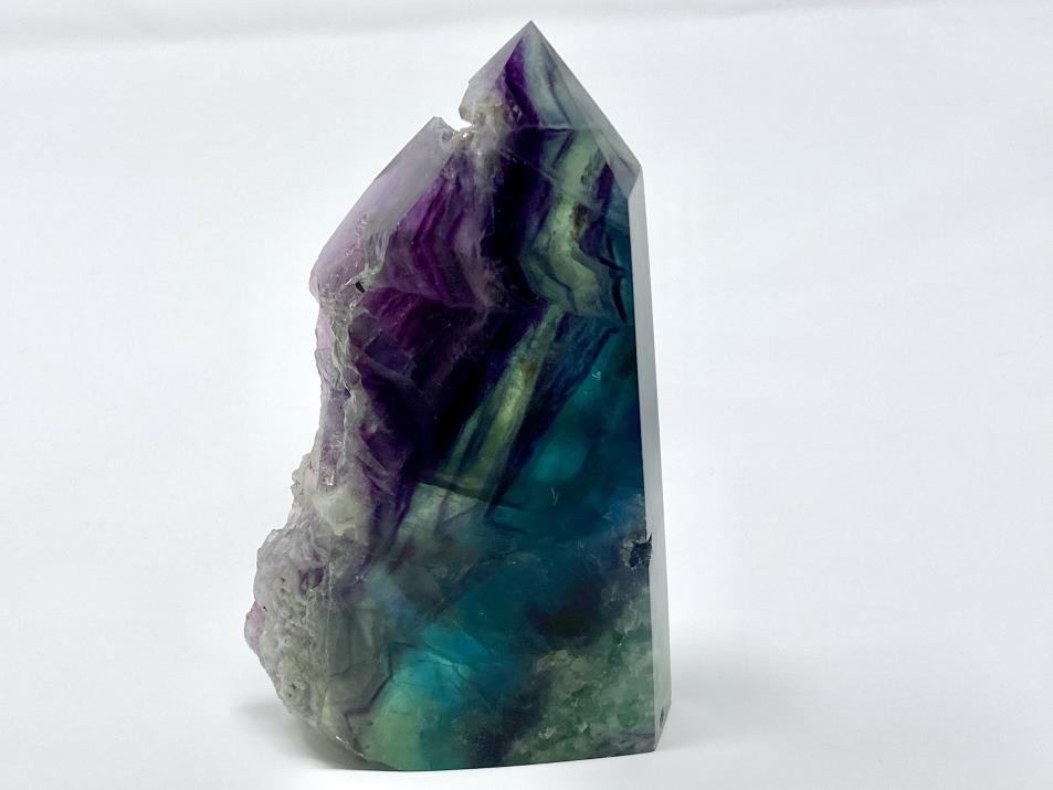 Rainbow Fluorite Crystal Wave Point Large 13.3cm