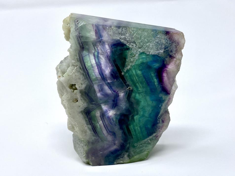 Rainbow Fluorite Crystal Wave 9.9cm