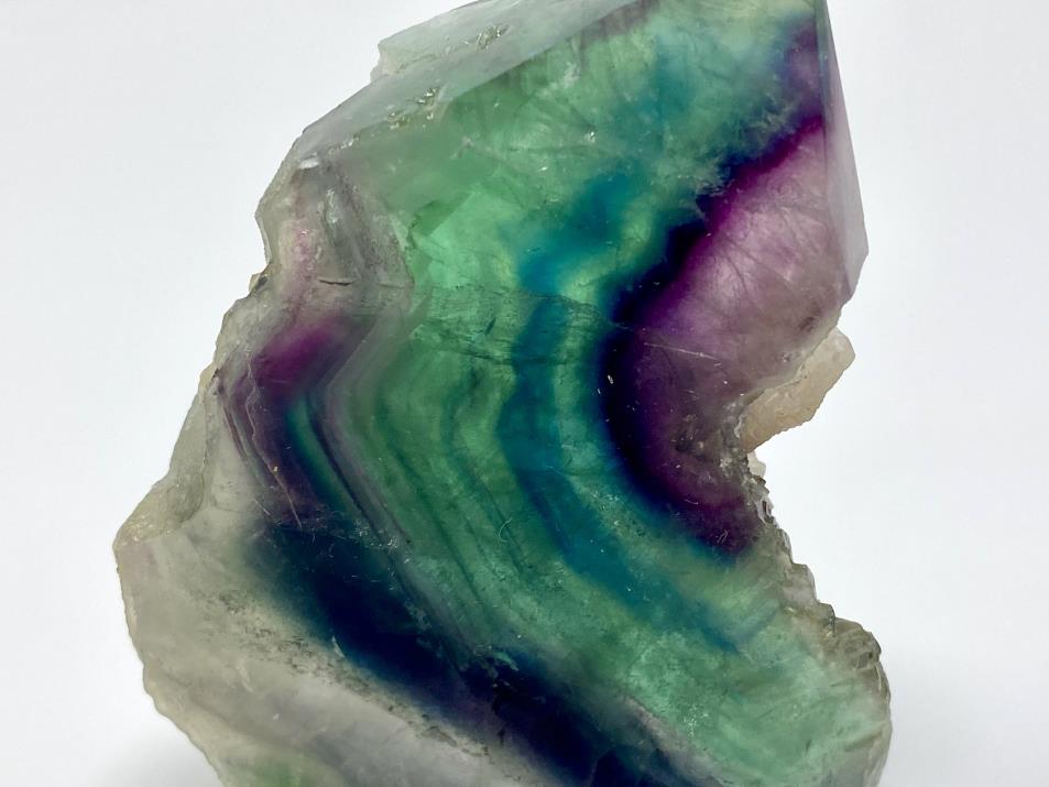 Rainbow Fluorite Crystal Wave Point 9.2cm