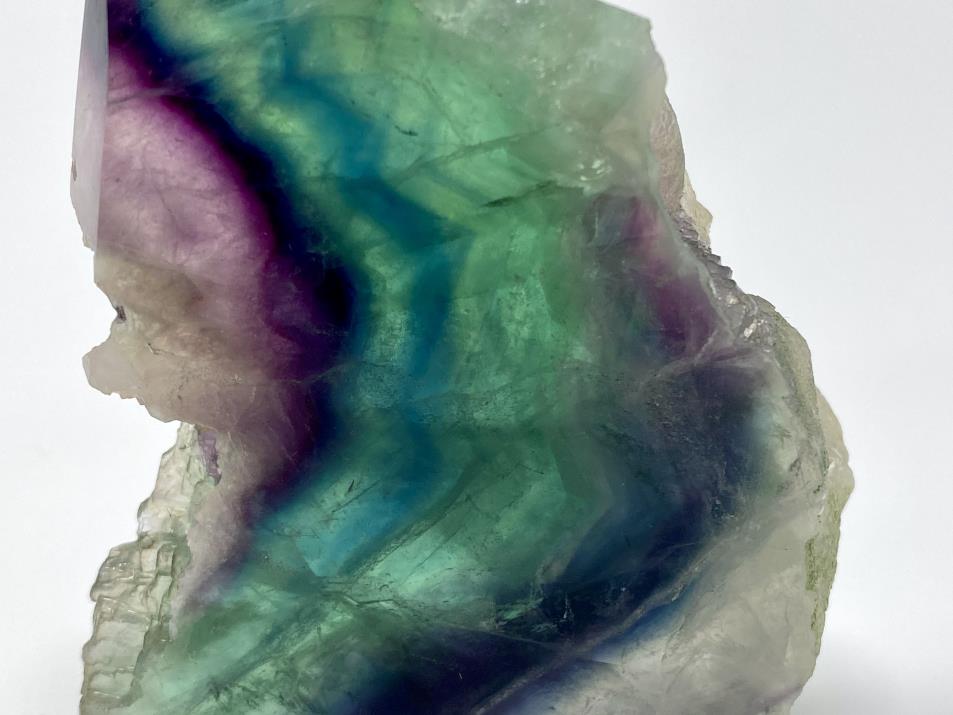 Rainbow Fluorite Crystal Wave Point 9.2cm