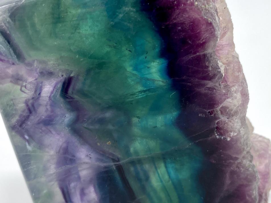 Rainbow Fluorite Crystal Wave 8.4cm