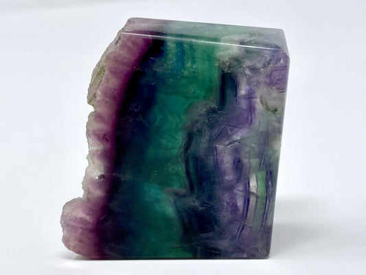 Rainbow Fluorite Crystal Wave 8.4cm