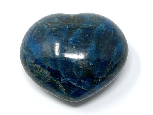 Blue Apatite Crystal Heart Large 8.3cm