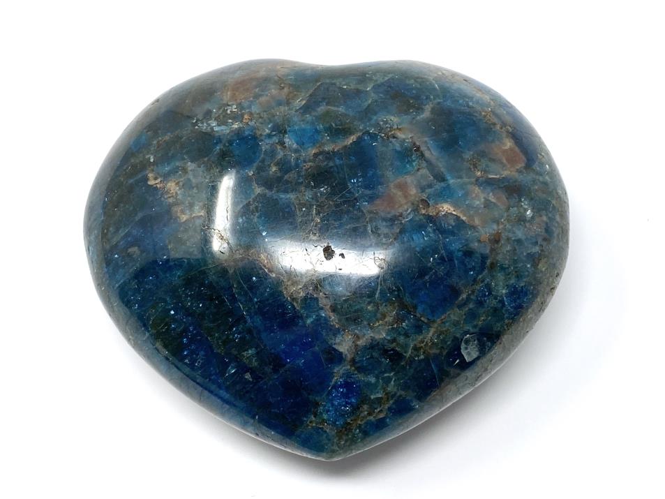 Blue Apatite Crystal Heart Large 8.3cm