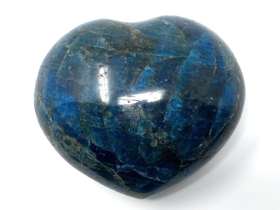 Blue Apatite Crystal Heart Large 8.3cm