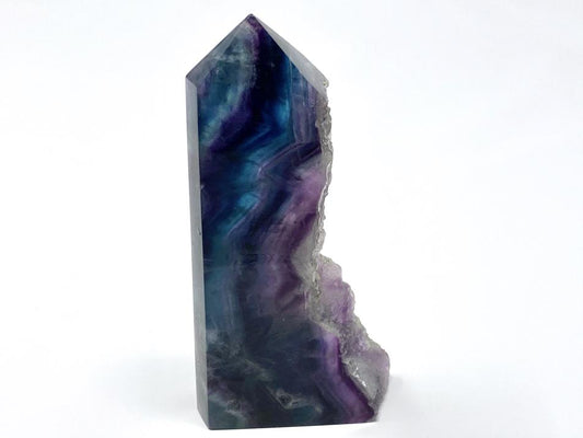 Rainbow Fluorite Crystal Wave Point Large 16cm