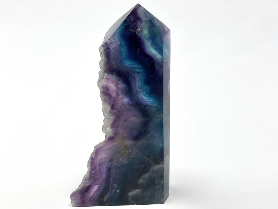 Rainbow Fluorite Crystal Wave Point Large 16cm