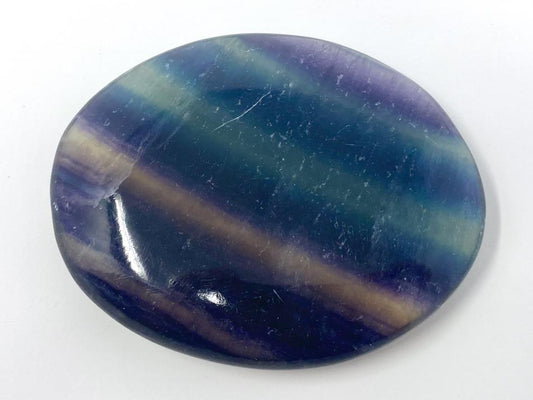 Rainbow Fluorite Crystal Pebble 7.1cm