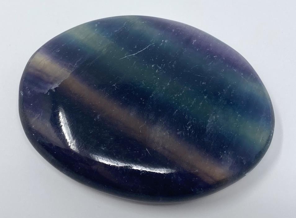 Rainbow Fluorite Crystal Pebble 7.1cm