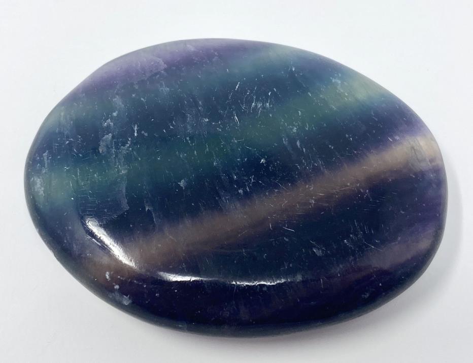 Rainbow Fluorite Crystal Pebble 7.1cm