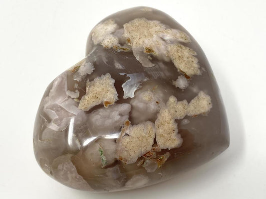 Cherry Blossom Agate Crystal Heart 8cm