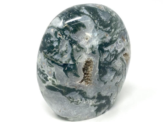 Moss Agate Crystal Freeform Large 12.8cm