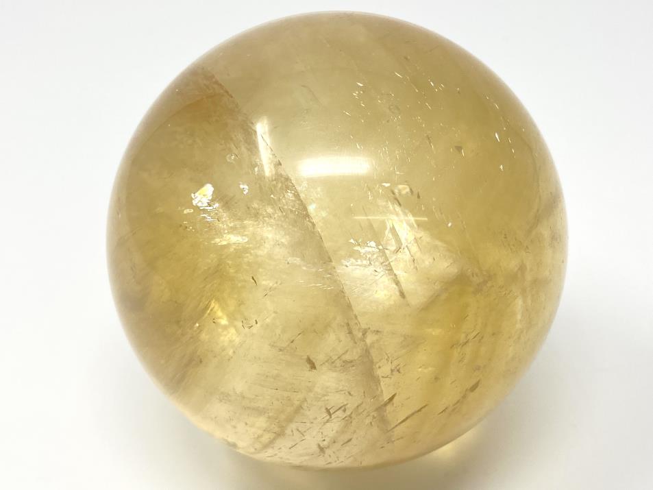 Polished Optical Honey Calcite Crystal Sphere Large 8.7cm