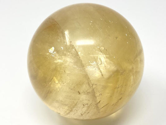 Polished Optical Honey Calcite Crystal Sphere Large 8.7cm