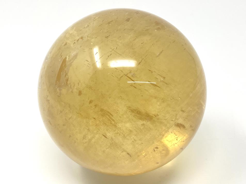 Polished Optical Honey Calcite Crystal Sphere Large 8.7cm