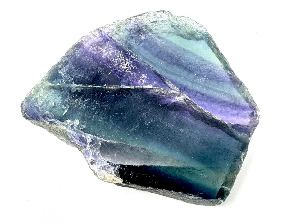 Rainbow Fluorite Crystal Slice 6.8cm