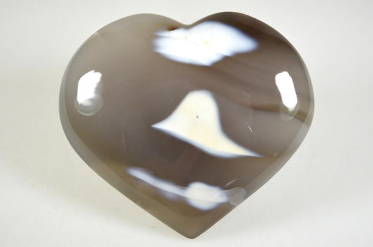 Orca Agate Crystal Heart Large 9.2cm