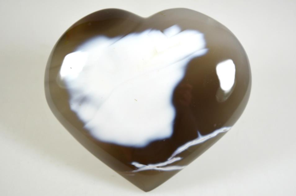 Orca Agate Crystal Heart Large 9.2cm