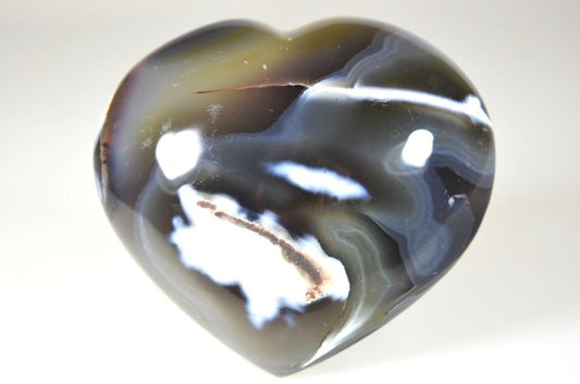 Orca Agate Crystal Heart Large 9cm