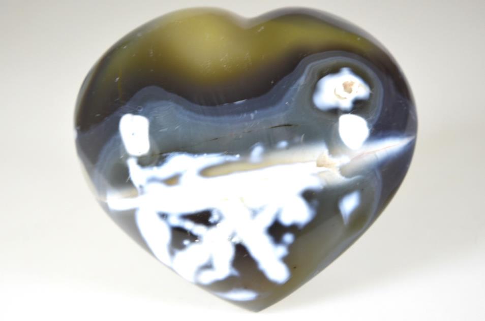 Orca Agate Crystal Heart Large 9cm