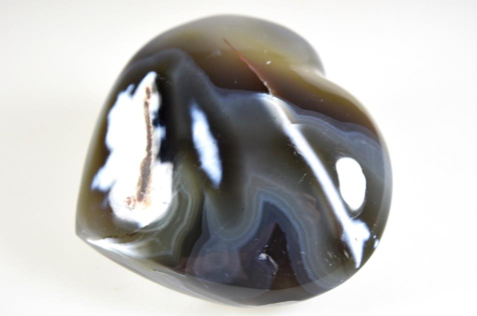 Orca Agate Crystal Heart Large 9cm