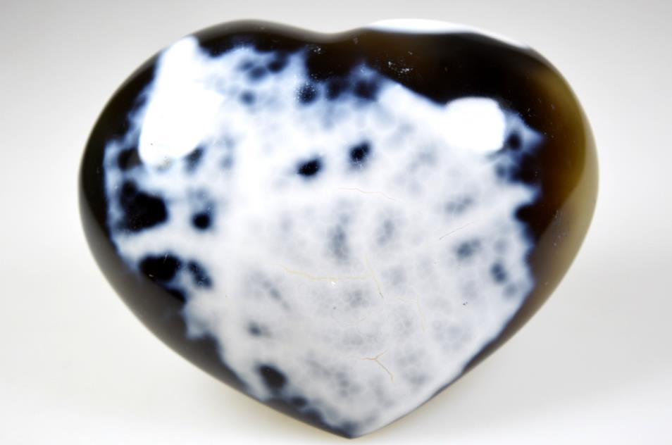 Orca Agate Crystal Heart 8.3cm