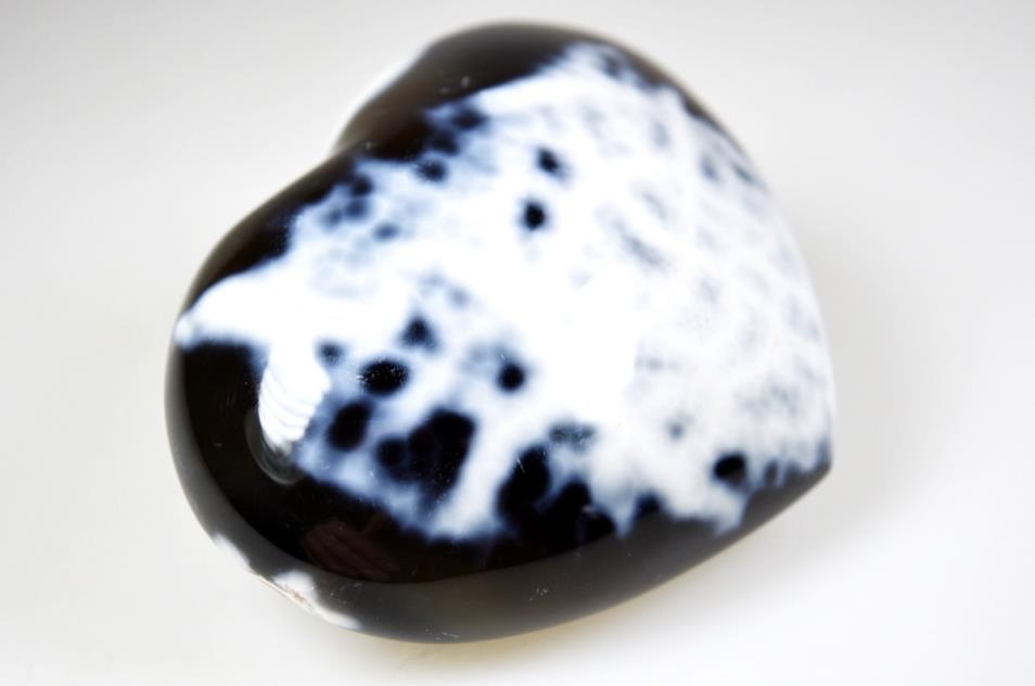 Orca Agate Crystal Heart 8.3cm