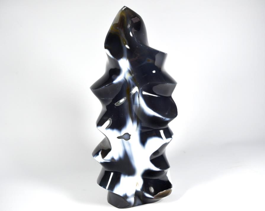 Orca Agate Crystal Flame Shape Very Large 27cm