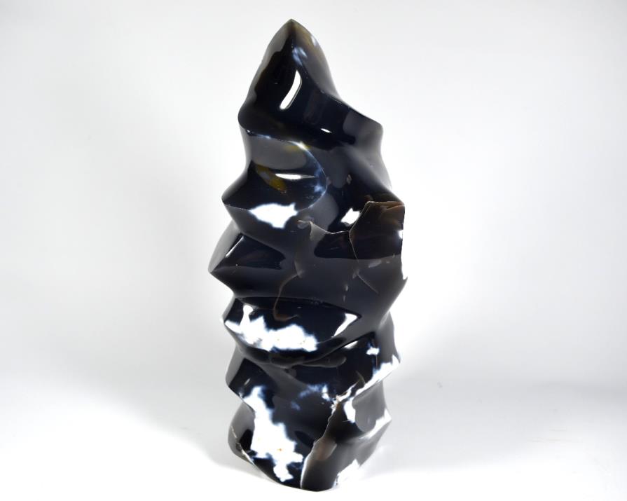 Orca Agate Crystal Flame Shape Very Large 27cm