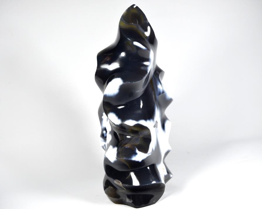 Orca Agate Crystal Flame Shape Very Large 27cm